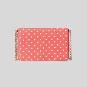 Kate Spade Spencer Dots Chain Wallet Peach Melba Multi PWR00315