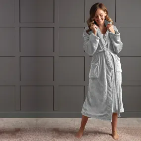 Ladies Thermal Dressing Gown - Ice Grey